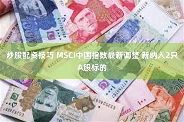 炒股配资技巧 MSCI中国指数最新调整 新纳入2只A股标的
