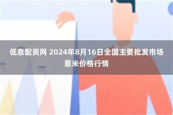 低息配资网 2024年8月16日全国主要批发市场薏米价格行情
