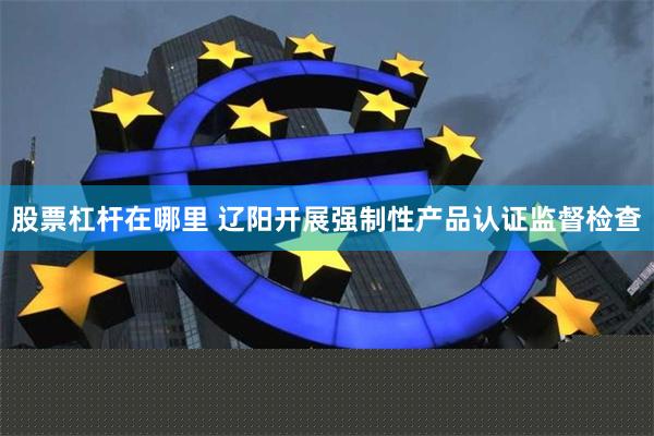 股票杠杆在哪里 辽阳开展强制性产品认证监督检查