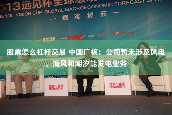 股票怎么杠杆交易 中国广核：公司暂未涉及风电、海风和潮汐能发电业务