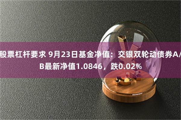 股票杠杆要求 9月23日基金净值：交银双轮动债券A/B最新净值1.0846，跌0.02%