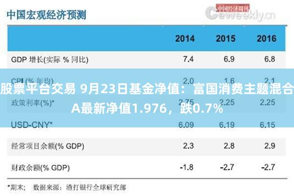 股票平台交易 9月23日基金净值：富国消费主题混合A最新净值1.976，跌0.7%