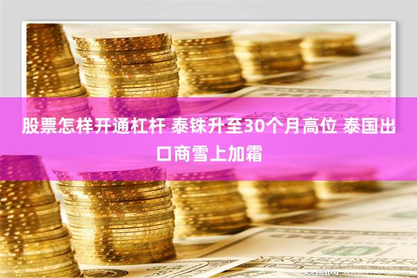 股票怎样开通杠杆 泰铢升至30个月高位 泰国出口商雪上加霜