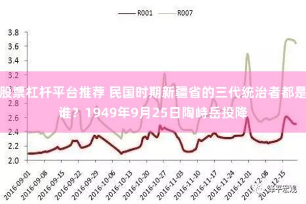 股票杠杆平台推荐 民国时期新疆省的三代统治者都是谁？1949年9月25日陶峙岳投降