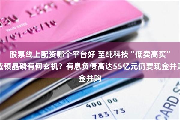 股票线上配资哪个平台好 至纯科技“低卖高买”威顿晶磷有何玄机？有息负债高达55亿元仍要现金并购