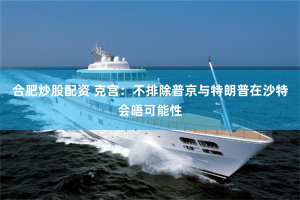 合肥炒股配资 克宫：不排除普京与特朗普在沙特会晤可能性