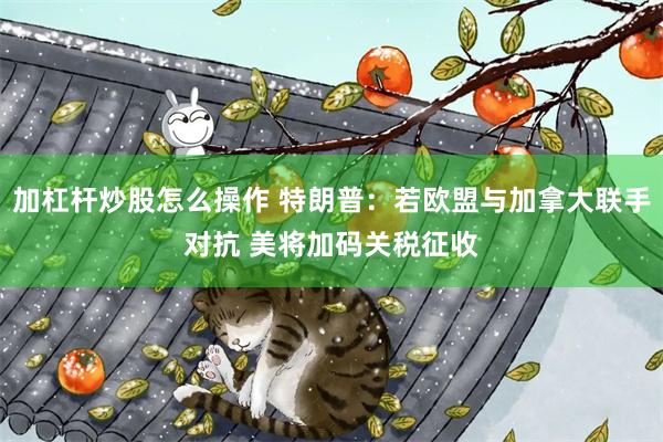 加杠杆炒股怎么操作 特朗普：若欧盟与加拿大联手对抗 美将加码关税征收