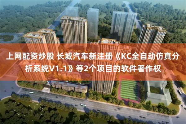 上网配资炒股 长城汽车新注册《KC全自动仿真分析系统V1.1》等2个项目的软件著作权