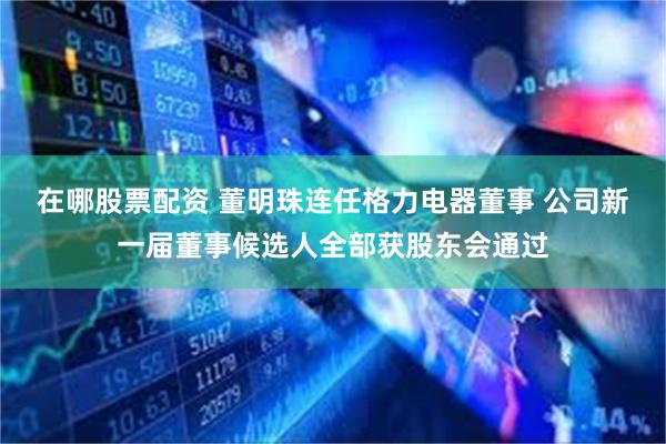 在哪股票配资 董明珠连任格力电器董事 公司新一届董事候选人全部获股东会通过