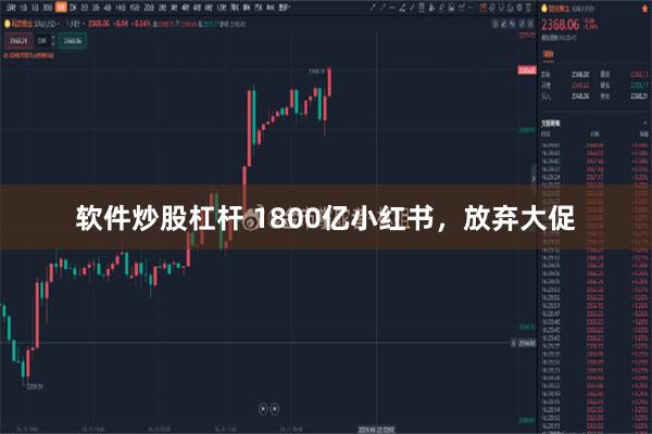 软件炒股杠杆 1800亿小红书，放弃大促