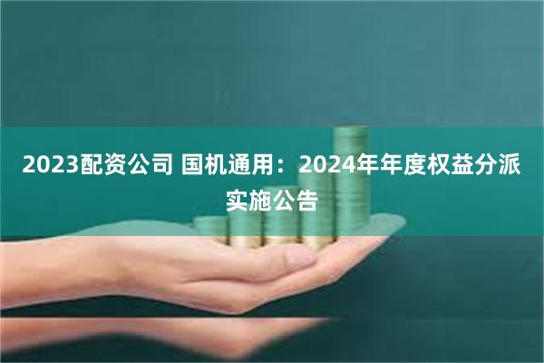 2023配资公司 国机通用：2024年年度权益分派实施公告