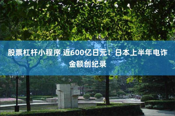 股票杠杆小程序 近600亿日元！日本上半年电诈金额创纪录